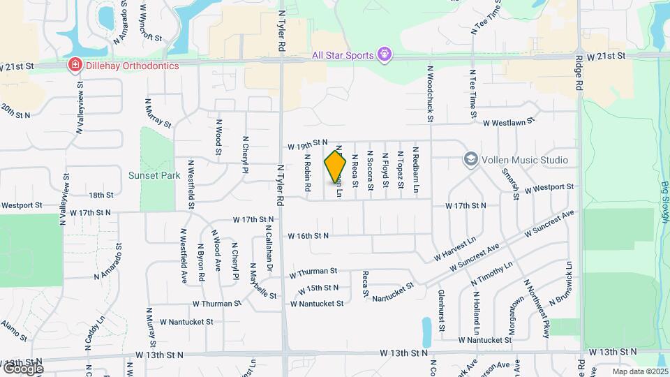 1817 N Evergreen Ln Mapa y Detalles de la Ubicación
