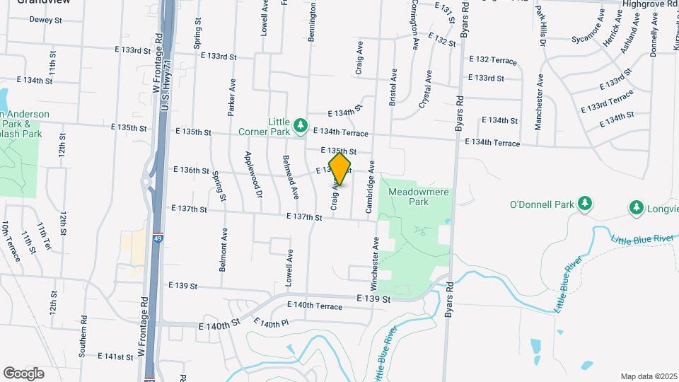 13617 Craig Ave Mapa y Detalles de la Ubicación
