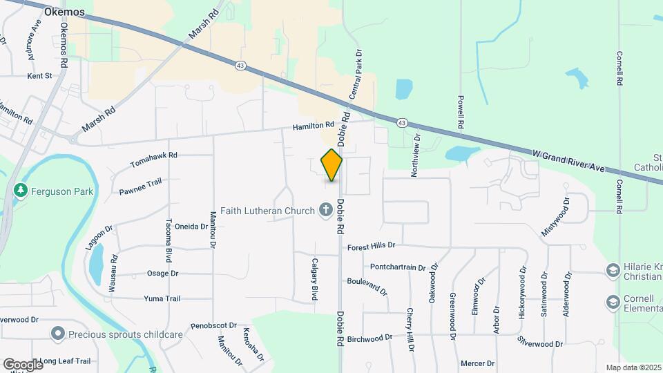 1705 Chief Okemos Cir Map and Location Details