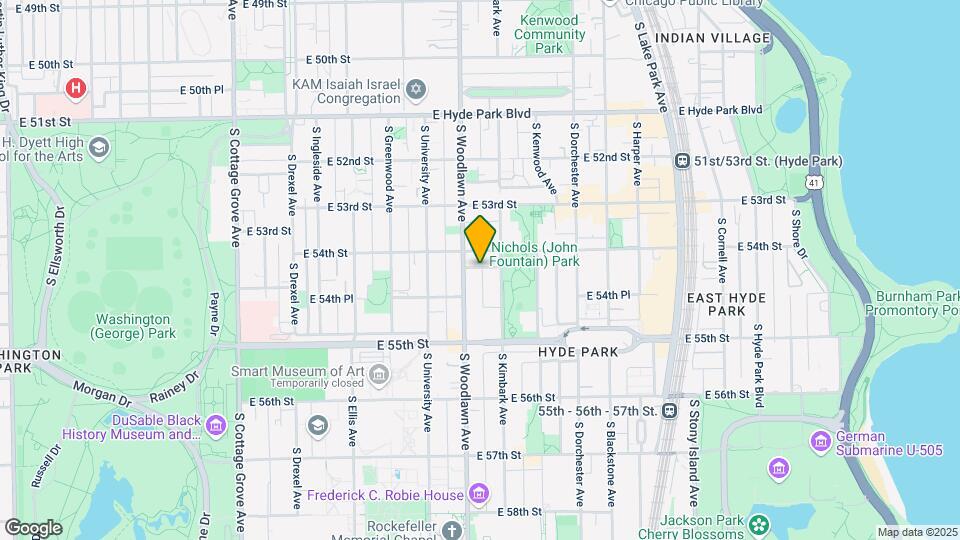 5415 S. Woodlawn Avenue Mapa y Detalles de la Ubicación
