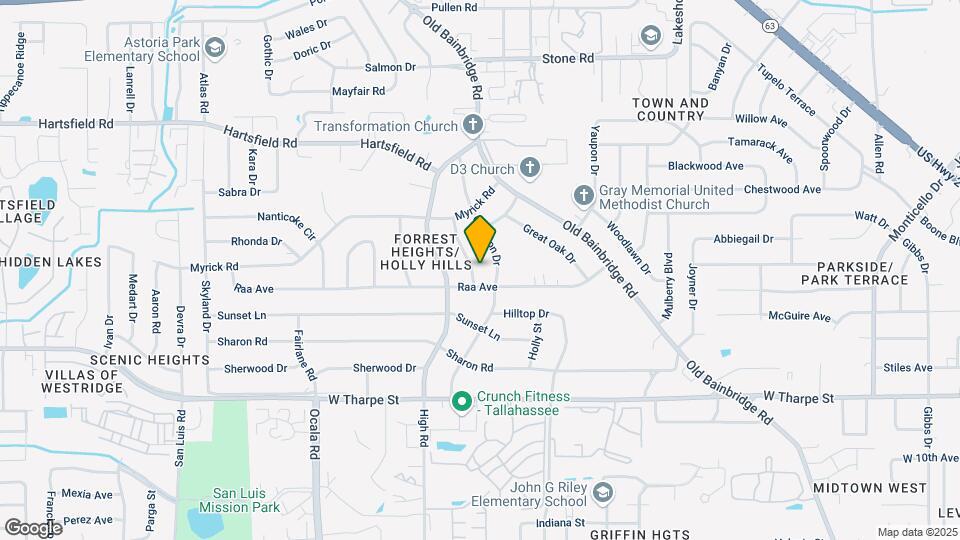 2103 Evergreen Dr Map and Location Details