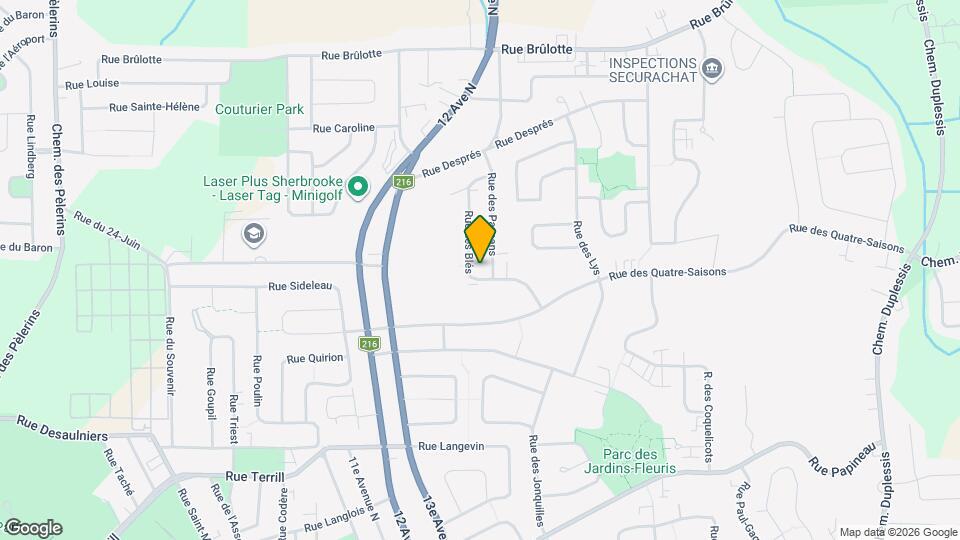 950 Des Bles Rue Map and Location Details