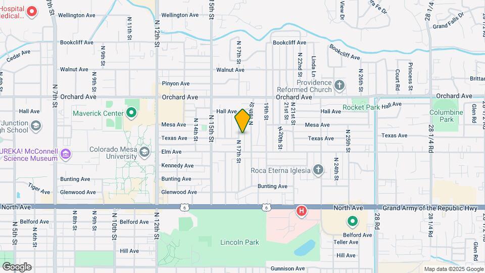 1600 N 17th St Map and Location Details