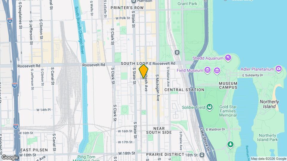1300 S Wabash Ave, Unit 602 Map and Location Details