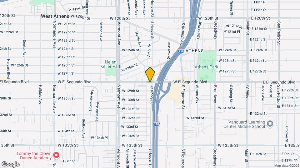 12805 S Hoover St Map and Location Details