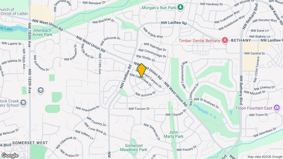 16832 NW Oak Creek Dr Map and Location Details