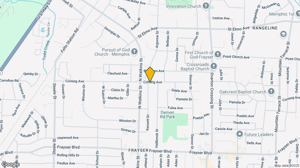1861 Corning Ave Map and Location Details