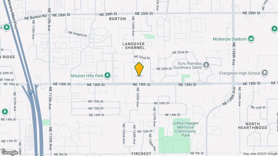 12502 NE 19th St Map and Location Details