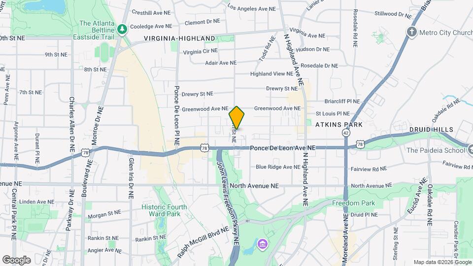 747 Barnett St NE, Unit Apt 3 Map and Location Details