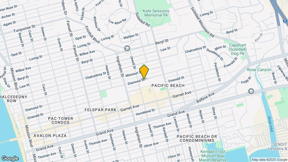 1729 Diamond St Map and Location Details