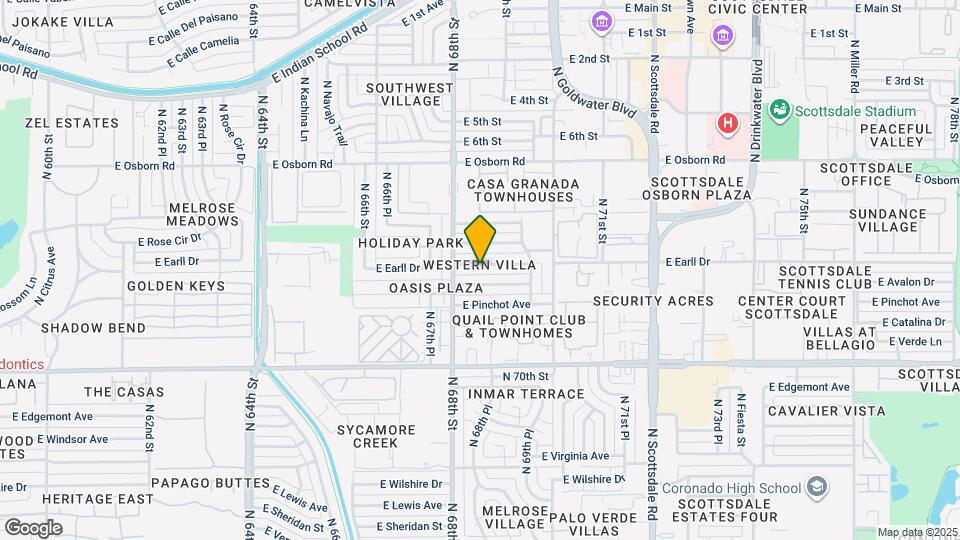 6825 E Earll Dr Map and Location Details