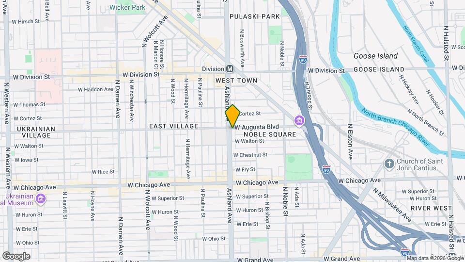953 N Ashland Ave Map and Location Details