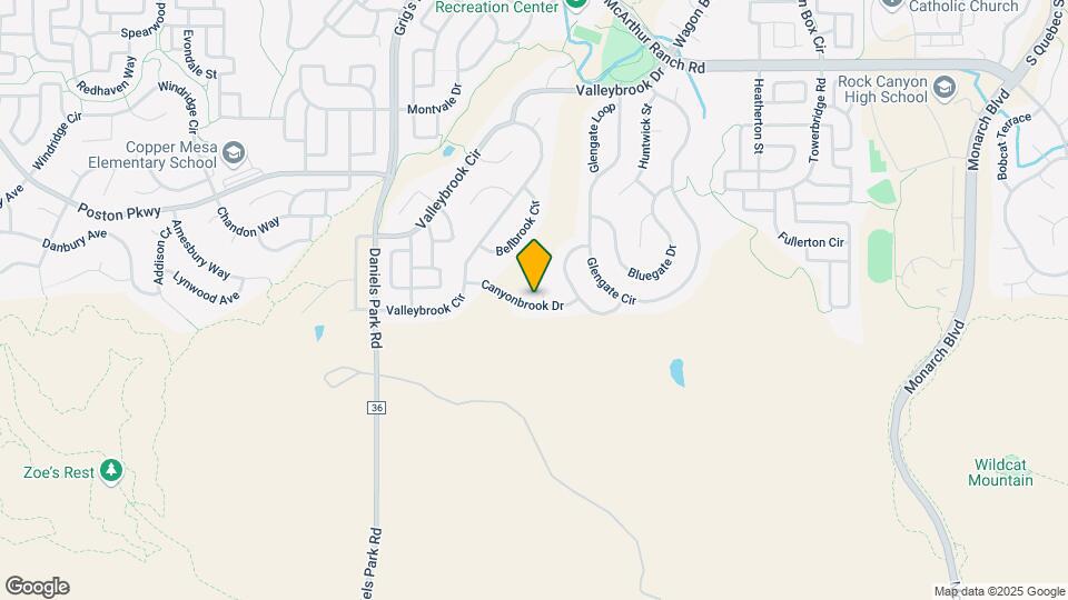 11089 Canyonbrook Way Map and Location Details