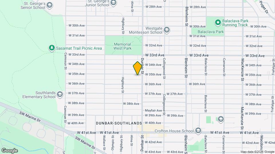 3638 W 35th Ave Map and Location Details