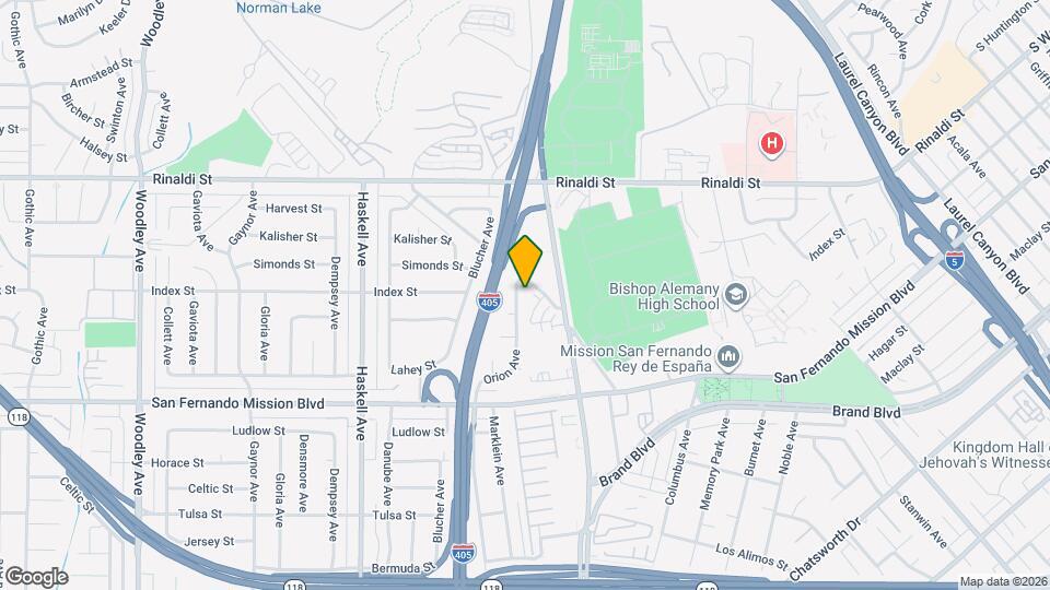 11260 Orion Ave Mapa y Detalles de la Ubicación