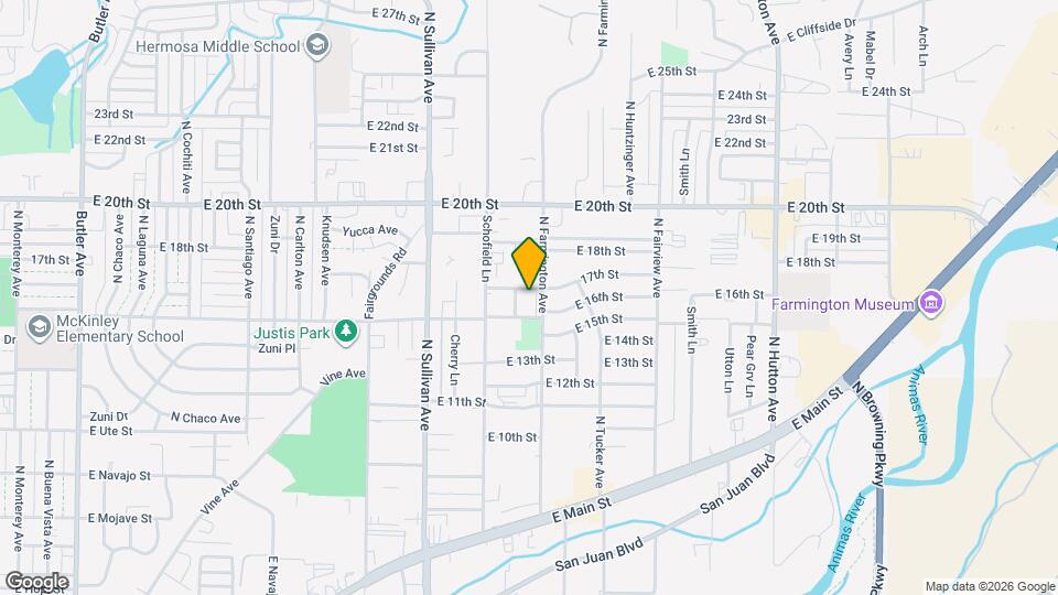 1621 N Farmington Ave Map and Location Details