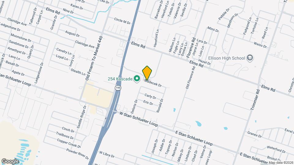 601 Sladecek Dr Map and Location Details