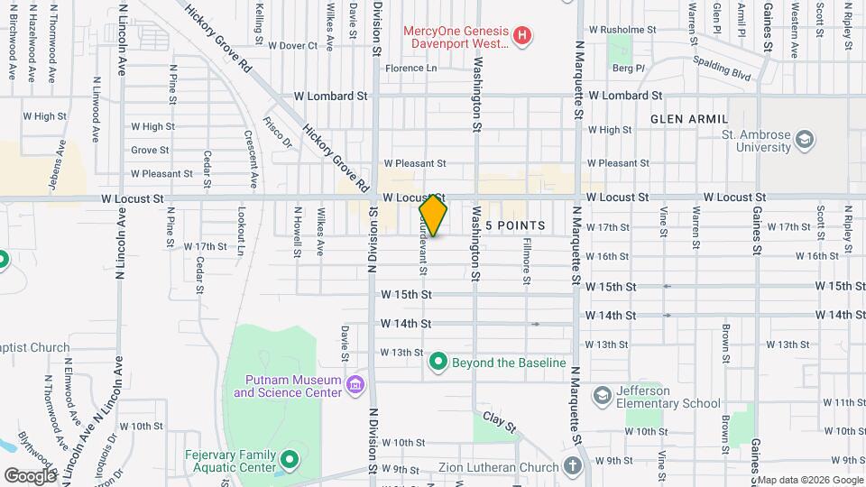 1553 W 17th St Map and Location Details