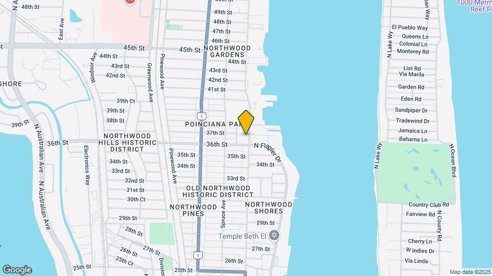 3713 N Flagler Dr Map and Location Details