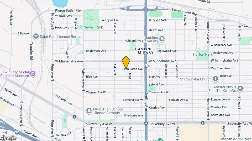1654 Van Buren Ave Map and Location Details