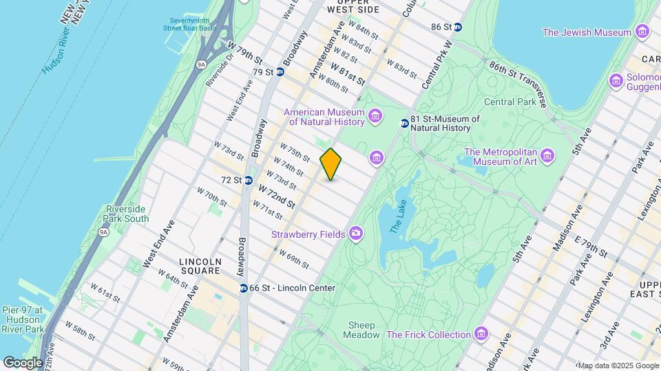 47 W 74th St Mapa y Detalles de la Ubicación