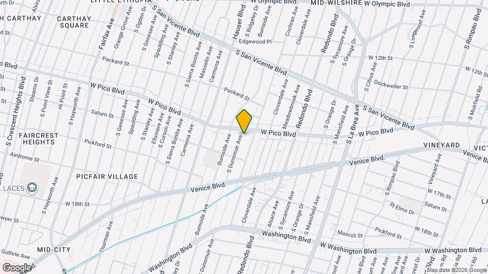 1412 S Dunsmuir Ave, Unit 1412 Mapa y Detalles de la Ubicación