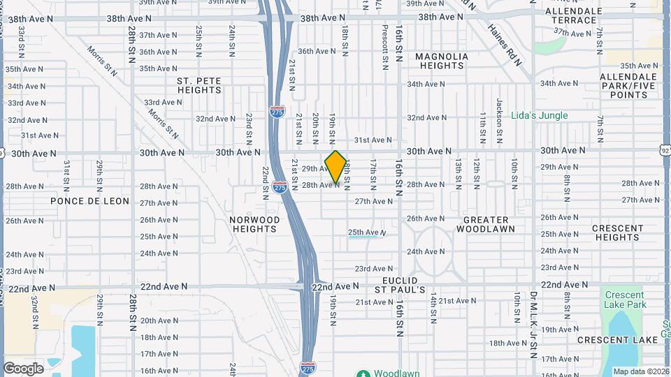 1834 28th Ave N Map and Location Details