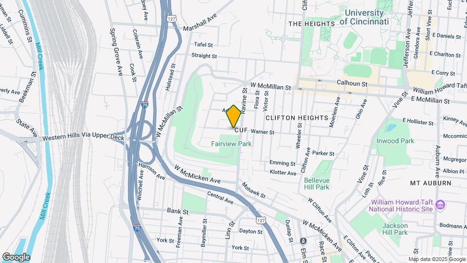 415 Warner St Map and Location Details