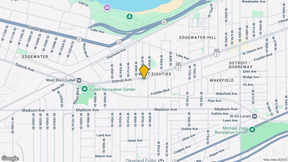 8607 Detroit Ave Mapa y Detalles de la Ubicación