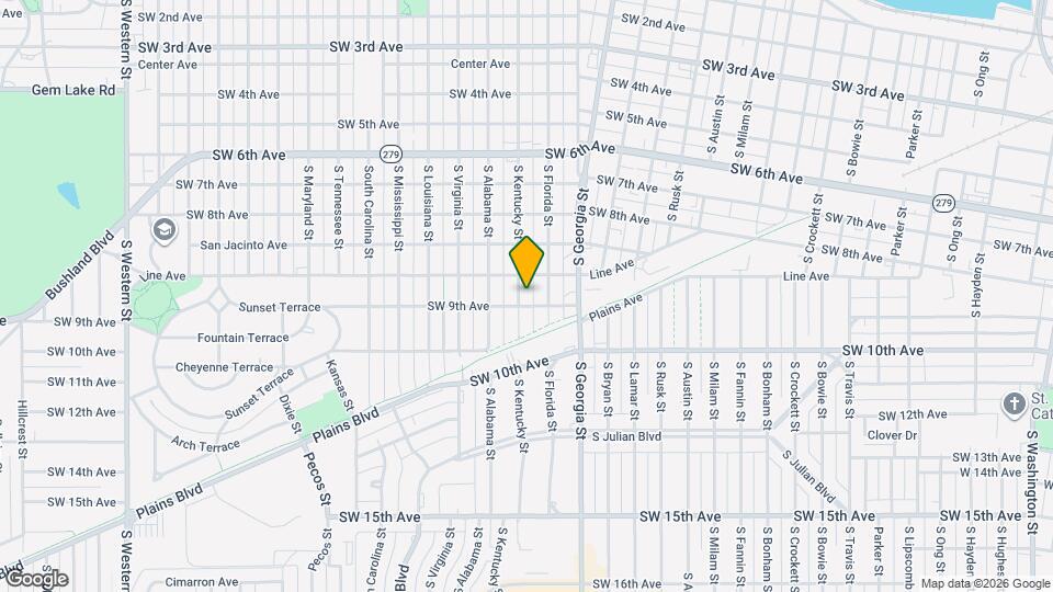 833 S Kentucky St Map and Location Details