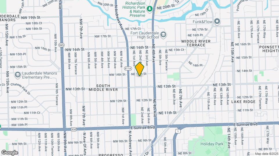 1333 NE 2nd Ave Map and Location Details