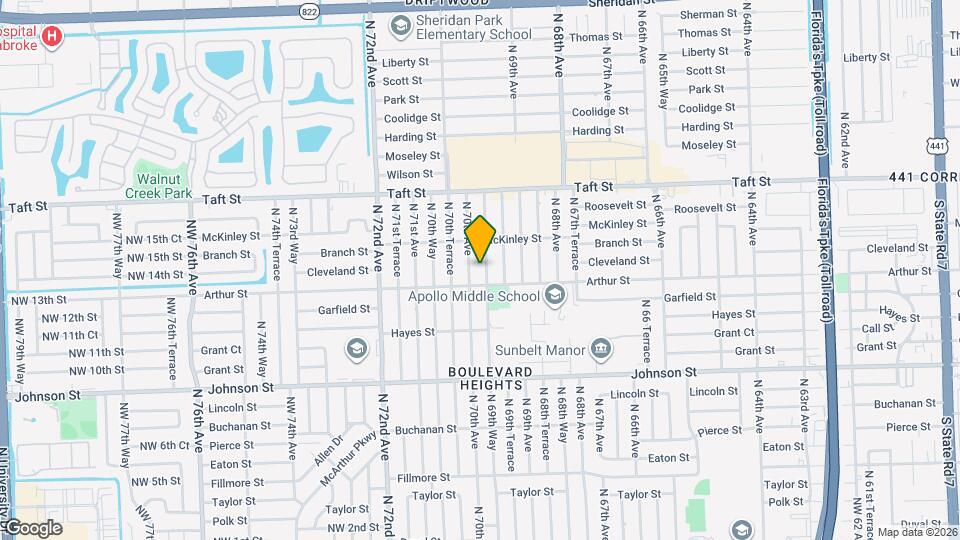 1320 N 69th Way Map and Location Details