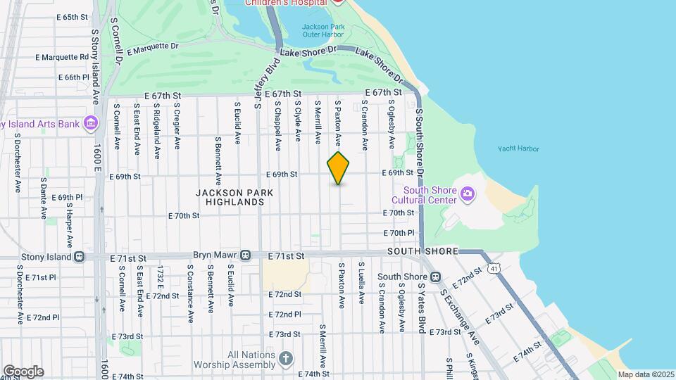 6915 S Paxton Ave Map and Location Details