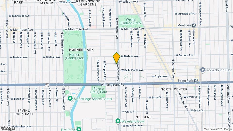 4118 N Western Ave Map and Location Details