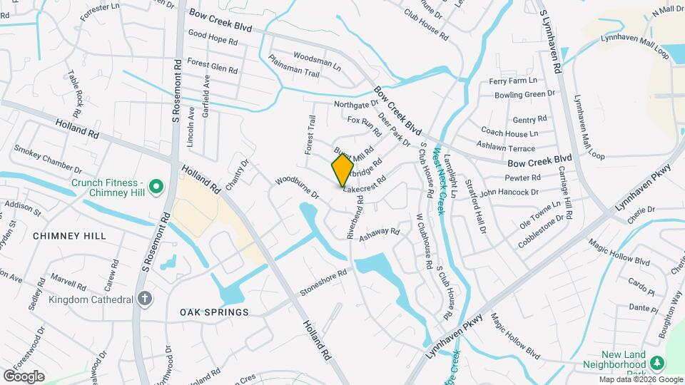 3327 Lakecrest Rd Map and Location Details