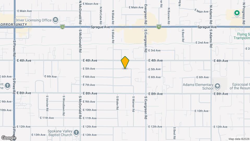 13604 E 5th Ave Map and Location Details