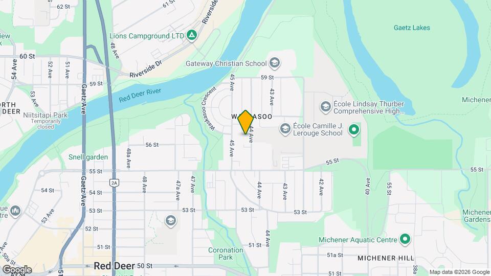 3 Bedroom, 2 Bathroom Home for Rent – Red Deer, AB 5548 44 Ave, Red Deer, AB T4N 3J3 Map and Location Details