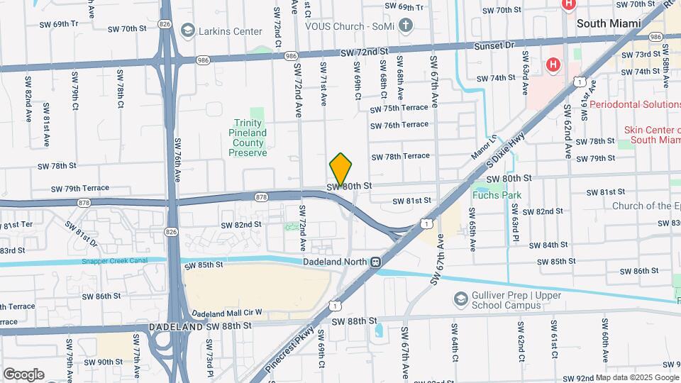 Dadeland Vista Mapa y Detalles de la Ubicación