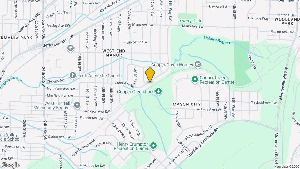 1737 Grant Ave SW Mapa y Detalles de la Ubicación