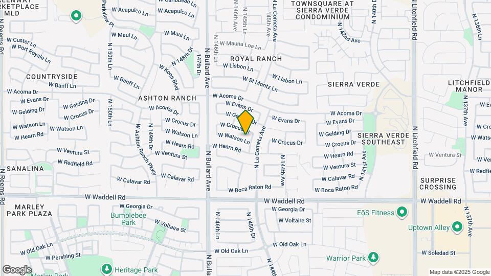 14542 W Watson Ln Mapa y Detalles de la Ubicación
