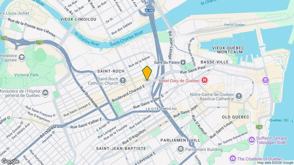 790 Charest Boul E Map and Location Details