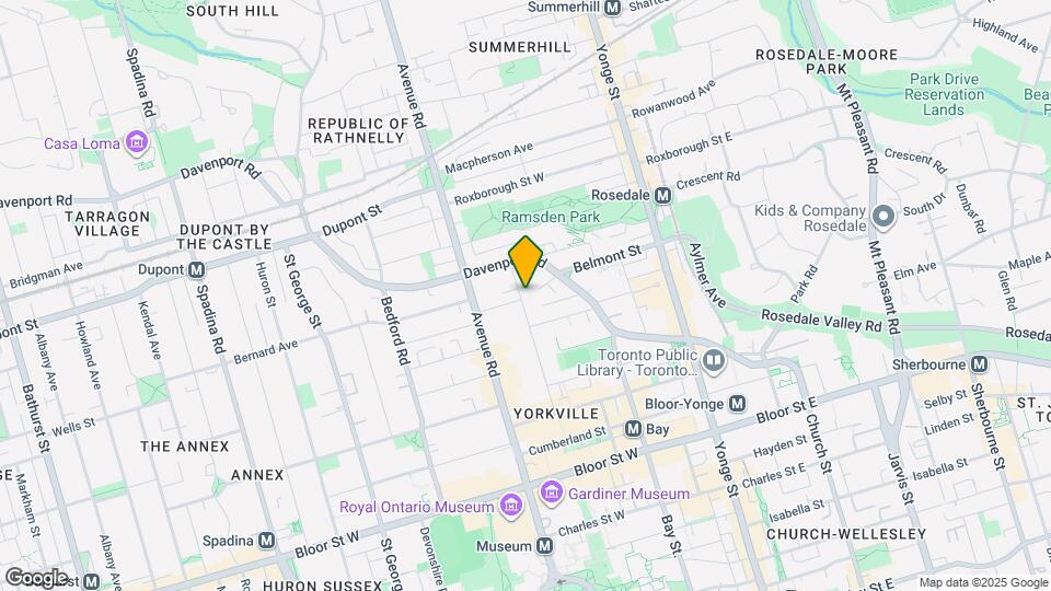 109 Hazelton Ave Map and Location Details