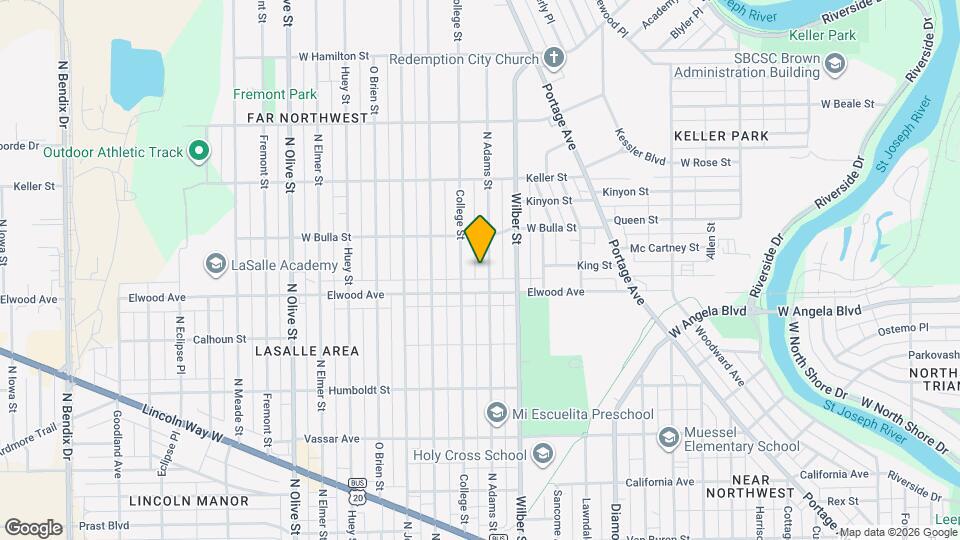 1421 N Adams St Mapa y Detalles de la Ubicación