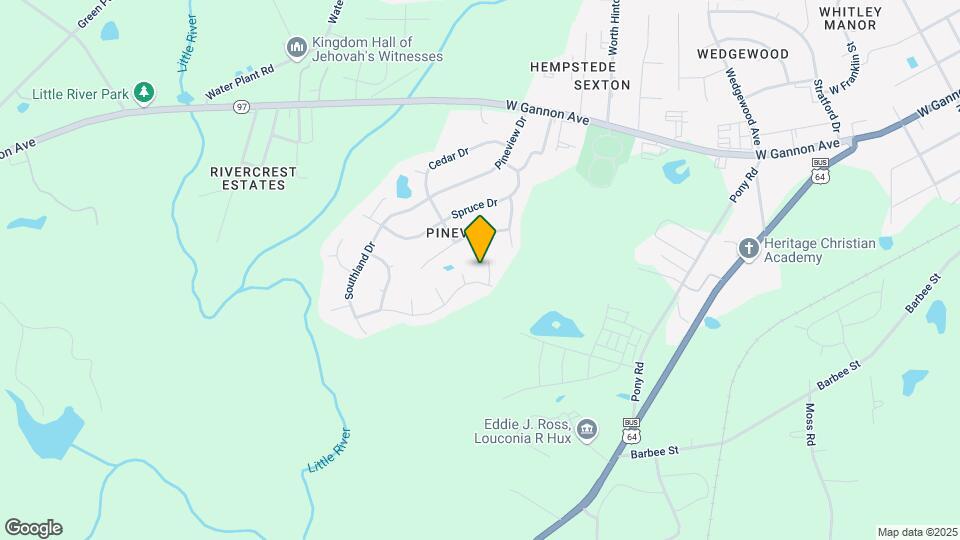 1215 Piney Glen Ln Map and Location Details