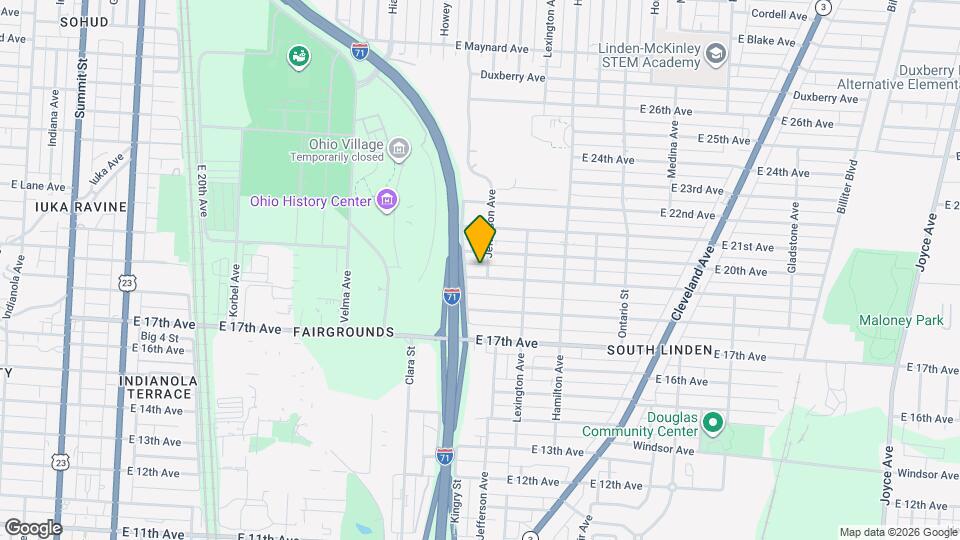 926 E 19th Ave Map and Location Details