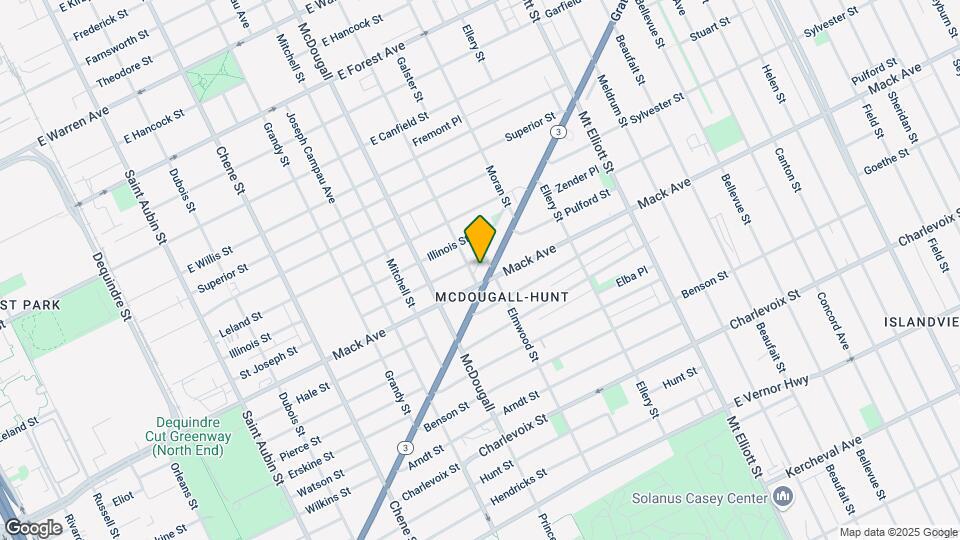 3325 Gratiot Ave-Unit -UNIT R1 (second floor) Map and Location Details