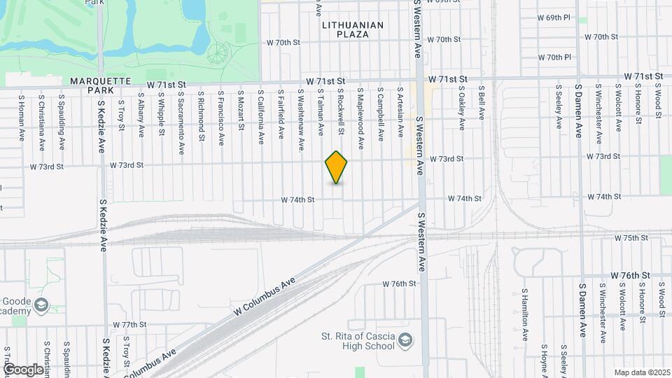 7344 S Rockwell St, Unit 2 Map and Location Details