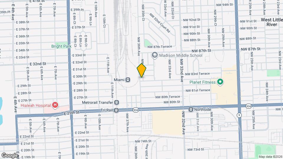 8300 NW 35th Pl Map and Location Details