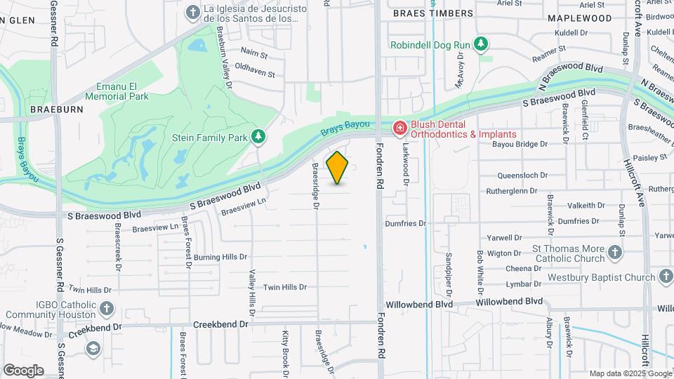 7614 Braesview Ln Map and Location Details