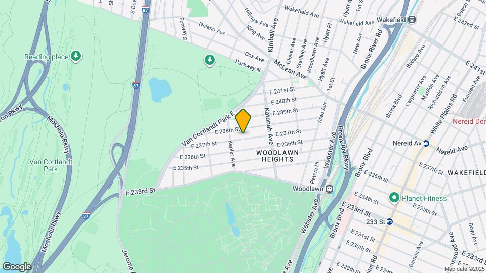 229 E 237th St, Unit First floor unit Map and Location Details